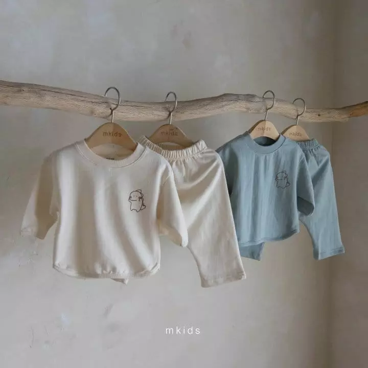 Mkids - Korean Baby Fashion - #babyootd - Dino Top Bottom Set - 9