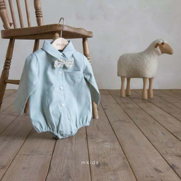 Mkids - Korean Baby Fashion - #babyoutfit - Bebe Vest Tie Bodysuit