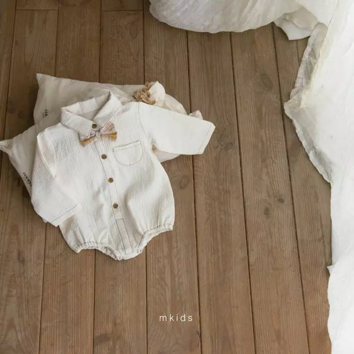 Mkids - Korean Baby Fashion - #babyoutfit - Bebe Vest Tie Bodysuit - 2