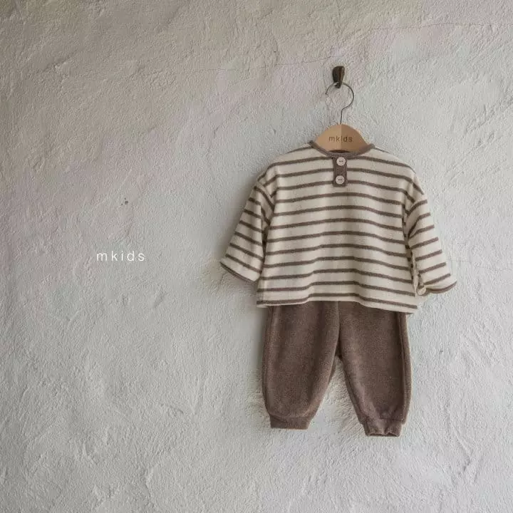 Mkids - Korean Baby Fashion - #babyoutfit - Terry Top Bottom Set - 5