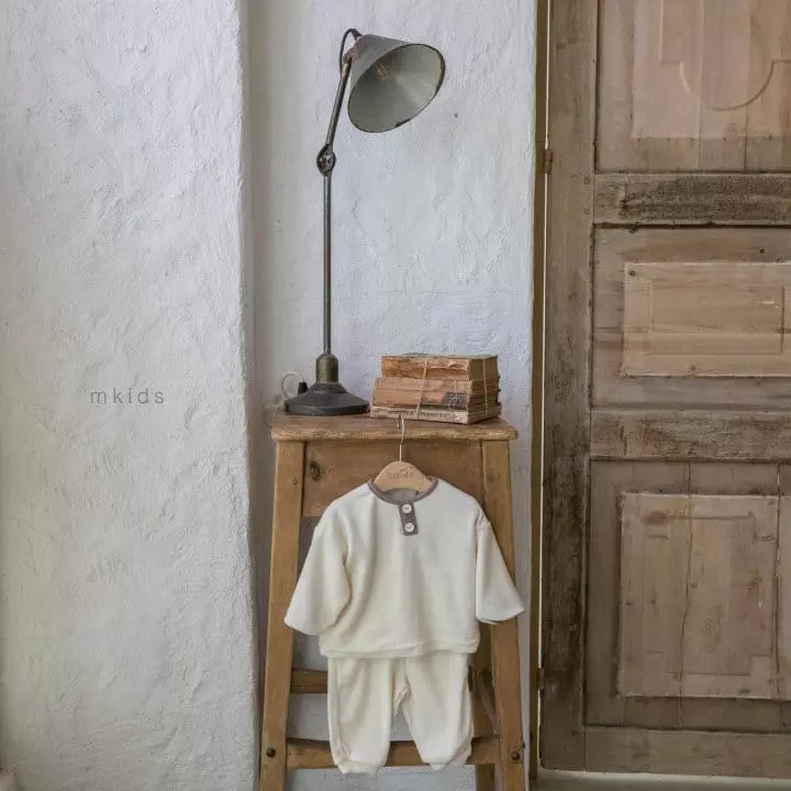 Mkids - Korean Baby Fashion - #babyoutfit - Terry Top Bottom Set - 6