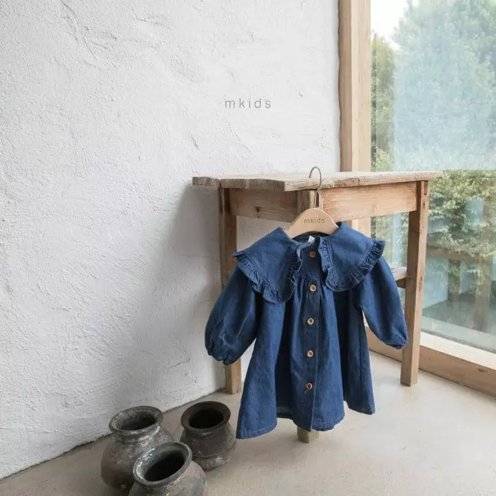 Mkids - Korean Baby Fashion - #babyoutfit - Ani Big Collar One-piece