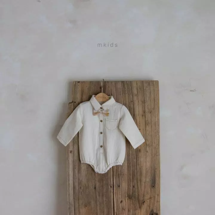 Mkids - Korean Baby Fashion - #babywear - Bebe Vest Tie Bodysuit - 3