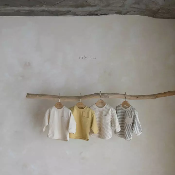Mkids - Korean Baby Fashion - #onlinebabyboutique - Milk Pocket Tee - 12