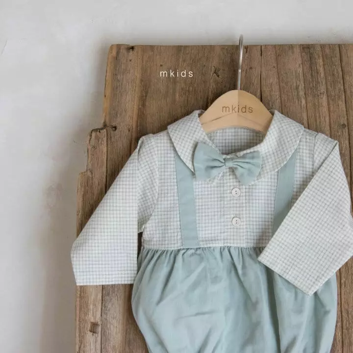 Mkids - Korean Baby Fashion - #onlinebabyboutique - Bebe Dungarees Tiw Bodysuit - 4