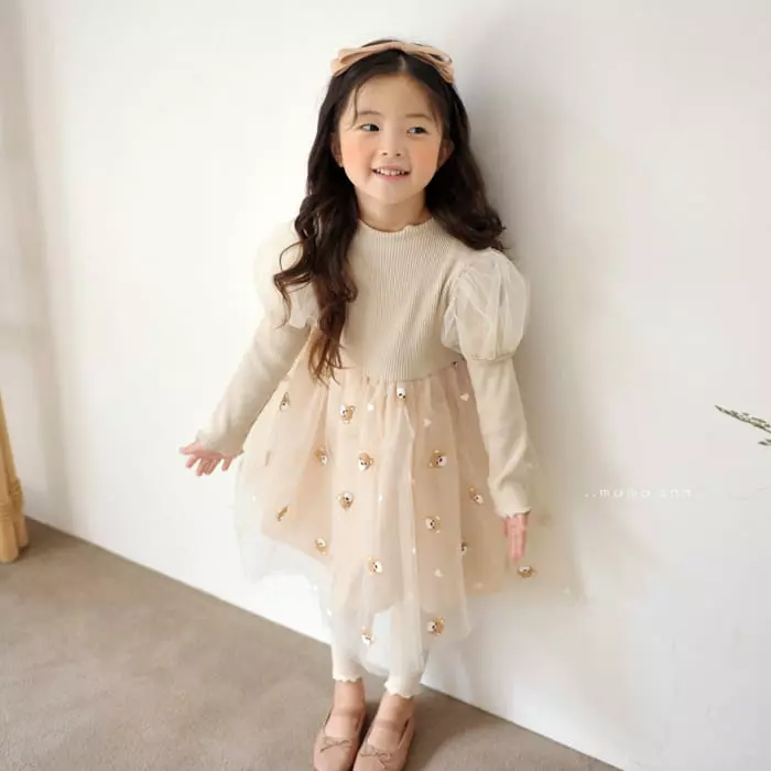 Momo Ann - Korean Children Fashion - #Kfashion4kids - Mesh One-piece - 2