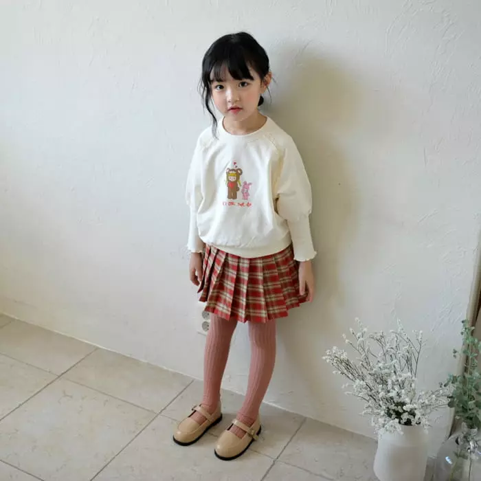Momo Ann - Korean Children Fashion - #childrensboutique - Girl Bear Sweatshirt - 7