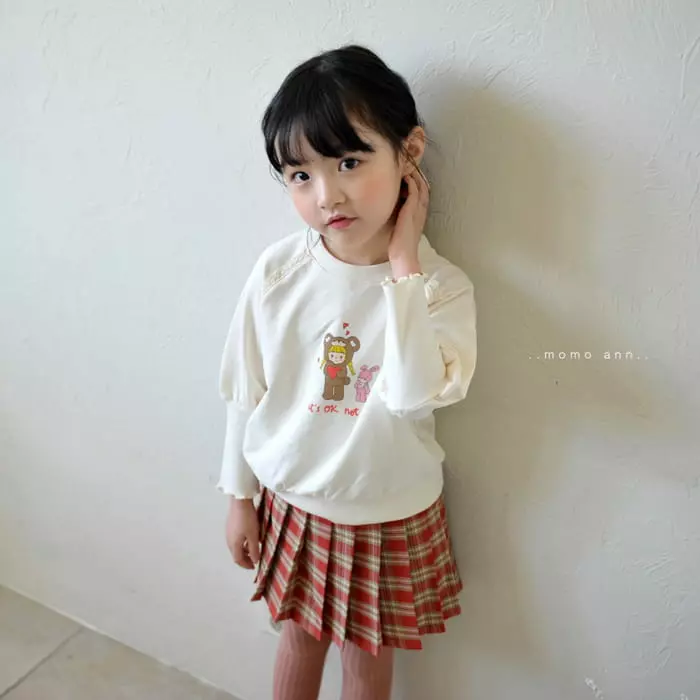 Momo Ann - Korean Children Fashion - #designkidswear - Girl Bear Sweatshirt - 8