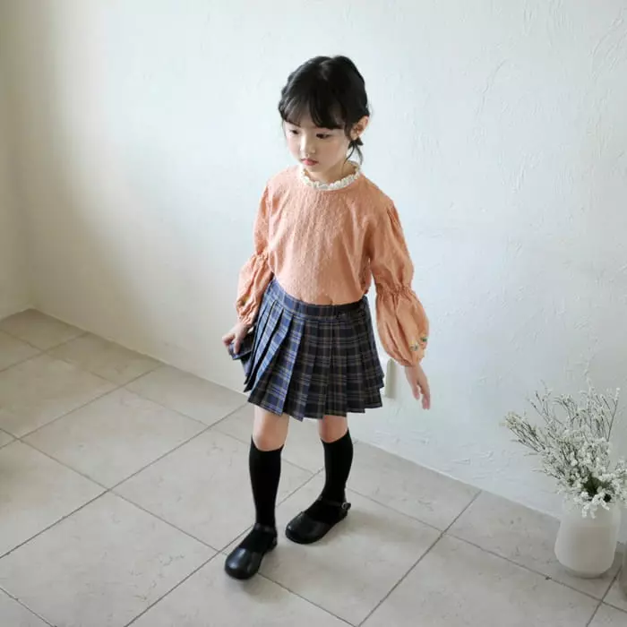 Momo Ann - Korean Children Fashion - #fashionkids - Balloon Sleeves Blouse - 11