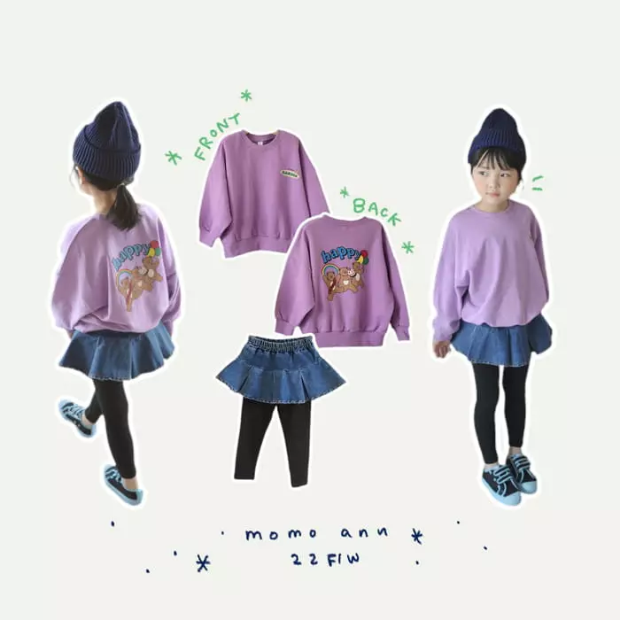 Momo Ann - Korean Children Fashion - #kidsshorts - Happy Bear Sweatshirt