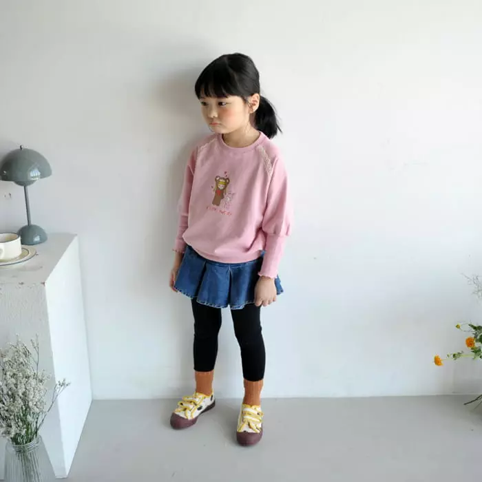 Momo Ann - Korean Children Fashion - #kidsshorts - Girl Bear Sweatshirt - 11