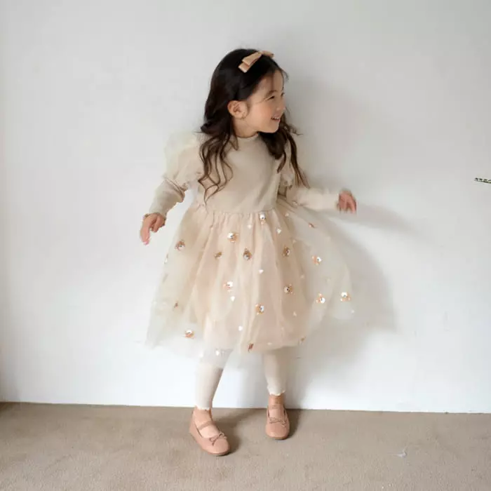 Momo Ann - Korean Children Fashion - #minifashionista - Mesh One-piece - 5