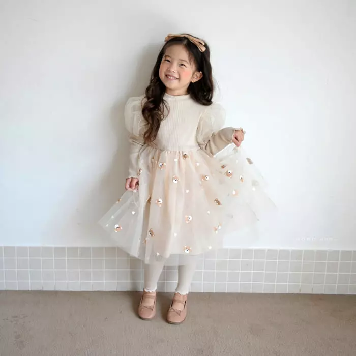 Momo Ann - Korean Children Fashion - #prettylittlegirls - Mesh One-piece - 6