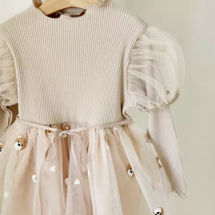 Momo Ann - Korean Children Fashion - #stylishchildhood - Mesh One-piece - 9