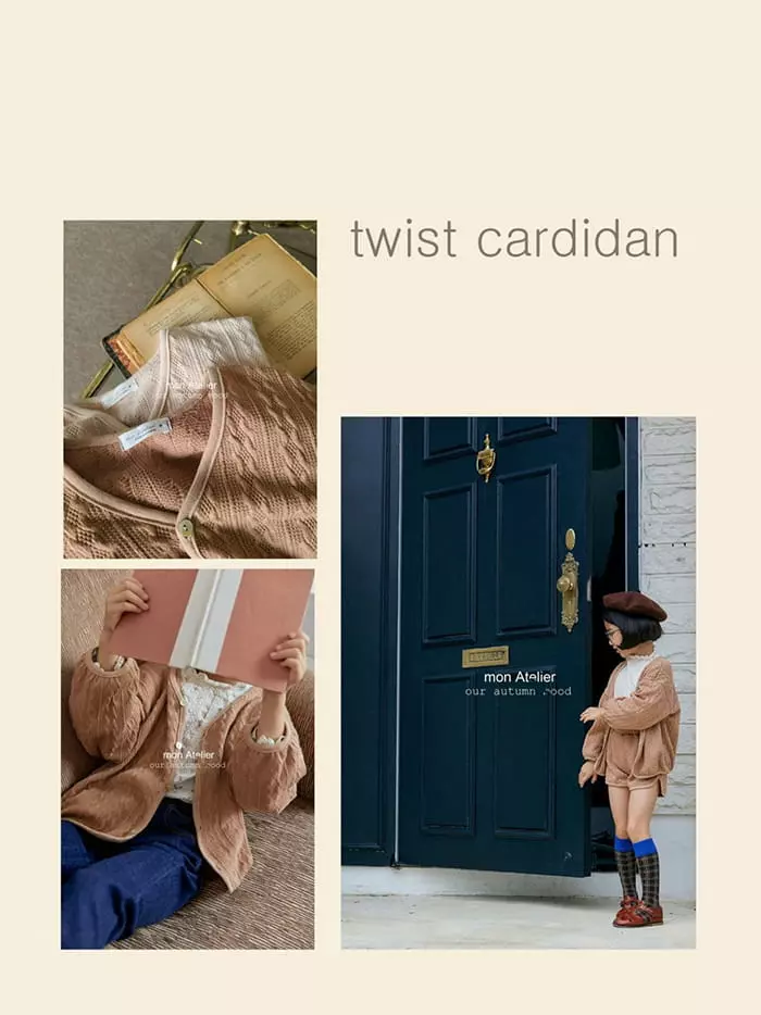 Mon Atelier - Korean Children Fashion - #childrensboutique - Twist Cardigan