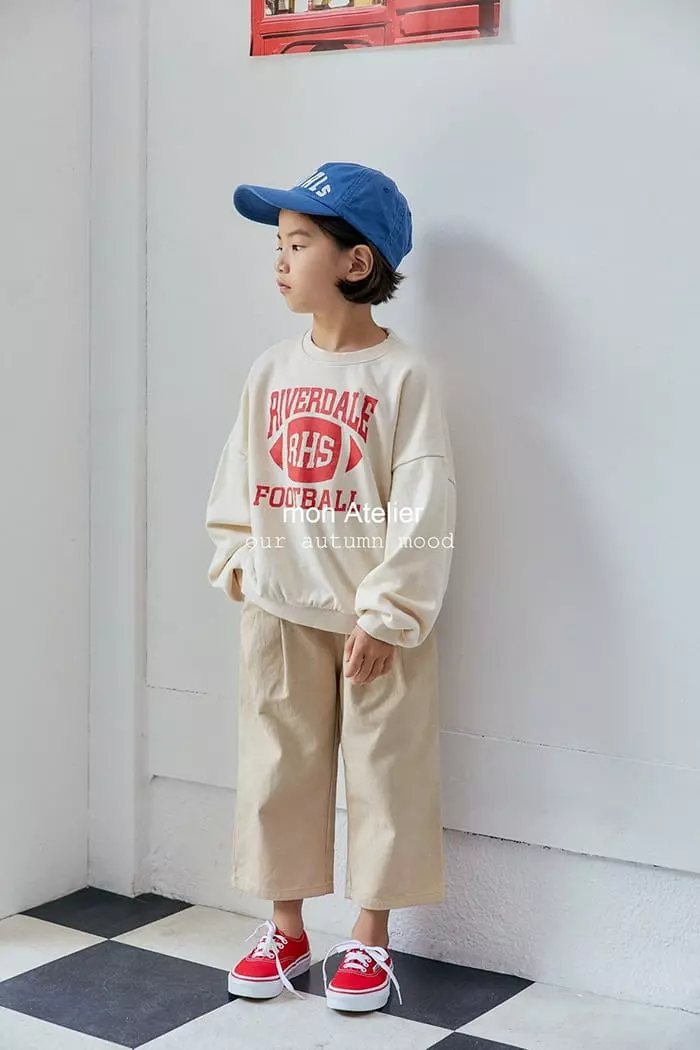 Mon Atelier - Korean Children Fashion - #kidsshorts - Football Sweatshirt - 6
