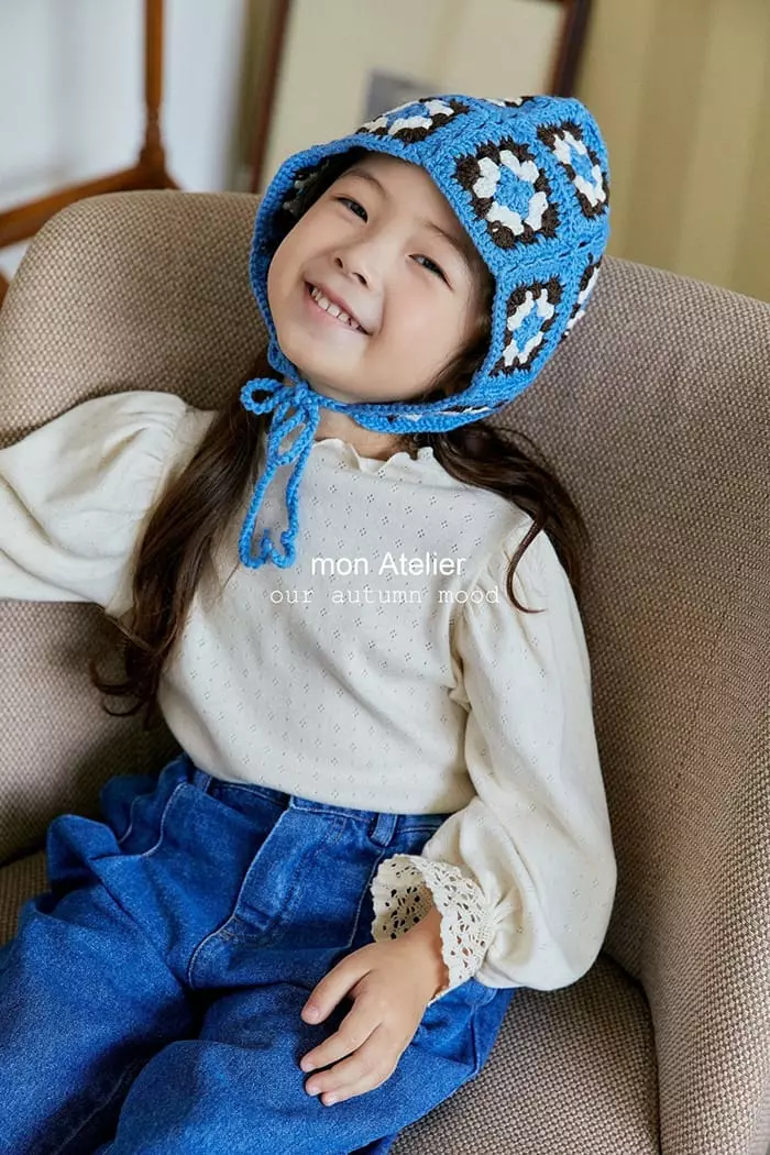 Mon Atelier - Korean Children Fashion - #stylishchildhood - Croshe Bonnet - 6