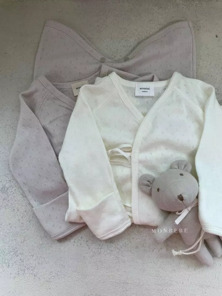 Monbebe - Korean Baby Fashion - #babyboutique - Eyelet Benet Bodysuit - 6