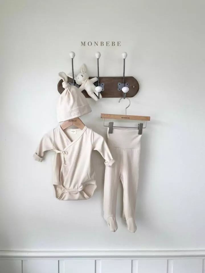 Monbebe - Korean Baby Fashion - #babyboutique - Petit Bodysuit with Bonnet - 4