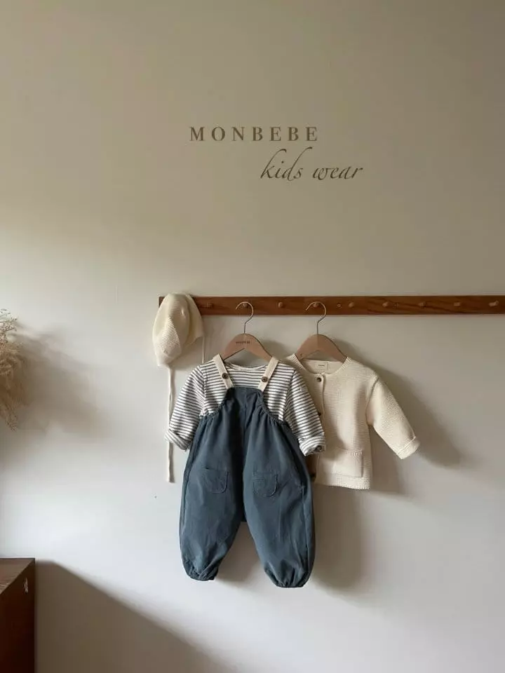 Monbebe - Korean Baby Fashion - #babyboutiqueclothing - Rib Nuts Dungarees - 11