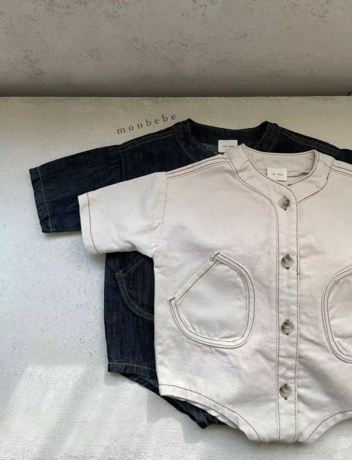 Monbebe - Korean Baby Fashion - #babyclothing - Denim Jumpsuit - 7