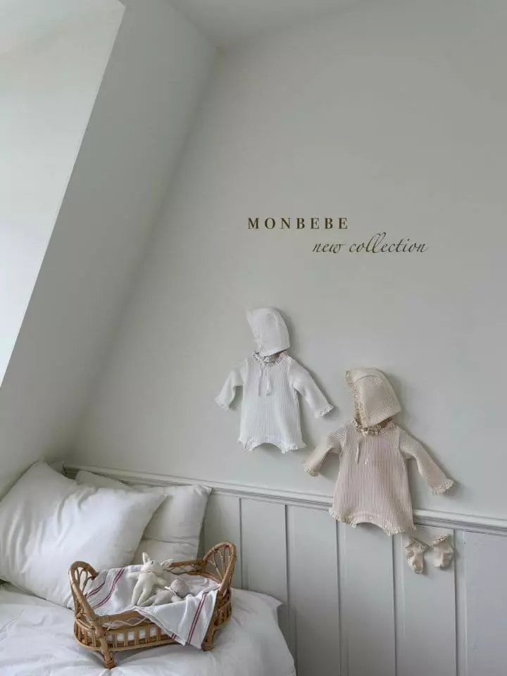 Monbebe - Korean Baby Fashion - #babyfashion - Waffle Bodyusit with Bonnet - 11