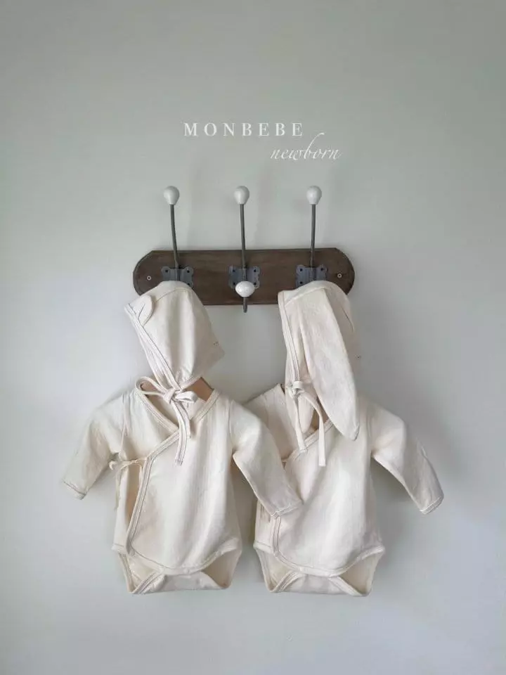 Monbebe - Korean Baby Fashion - #babyfashion - Organic Bodysuit with Bonnet - 8