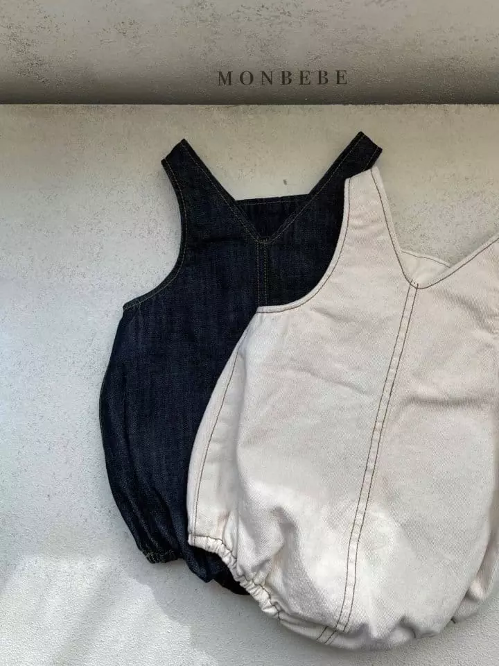 Monbebe - Korean Baby Fashion - #babyfever - Bebe Collin Dungarees Bodsuit - 11