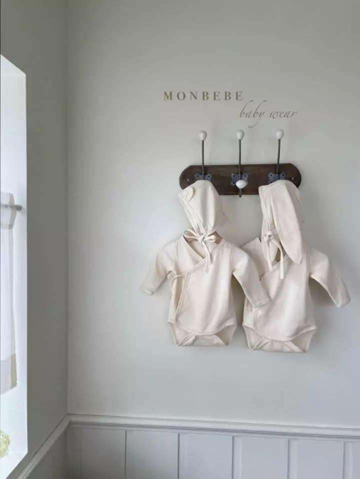 Monbebe - Korean Baby Fashion - #babyfever - Organic Bodysuit with Bonnet - 9