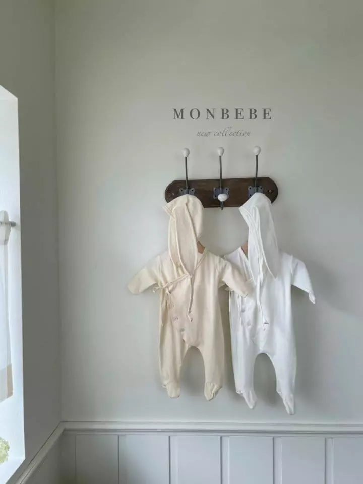 Monbebe - Korean Baby Fashion - #babyfever - Heart Bunny Bodysuit - 2