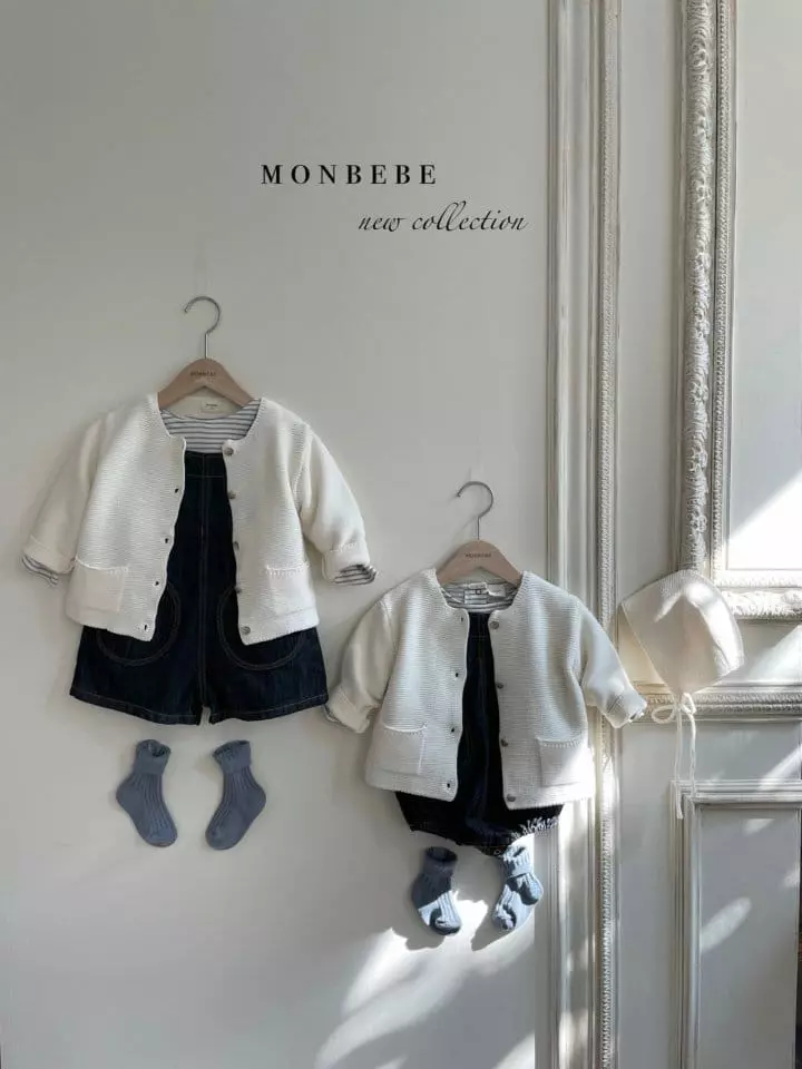 Monbebe - Korean Baby Fashion - #babygirlfashion - Bebe Collin Dungarees Bodsuit - 12