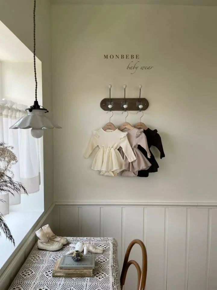 Monbebe - Korean Baby Fashion - #babygirlfashion - Frill Rib Bodysuit - 12