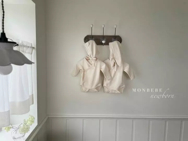 Monbebe - Korean Baby Fashion - #babygirlfashion - Organic Bodysuit with Bonnet - 10