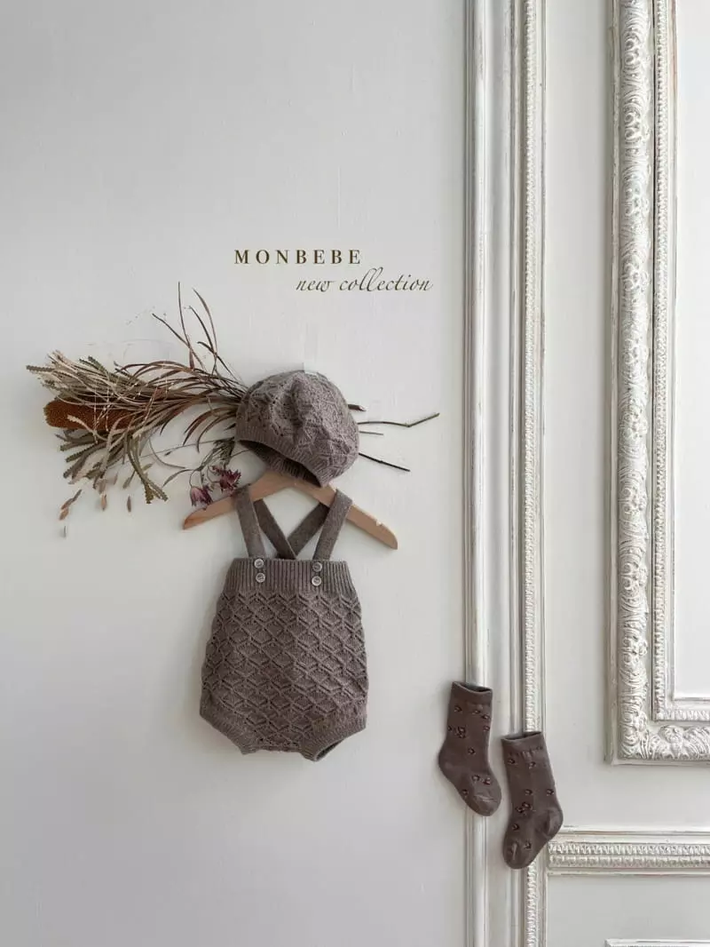 Monbebe - Korean Baby Fashion - #babygirlfashion - Joy Dungarees Bodysuit - 3