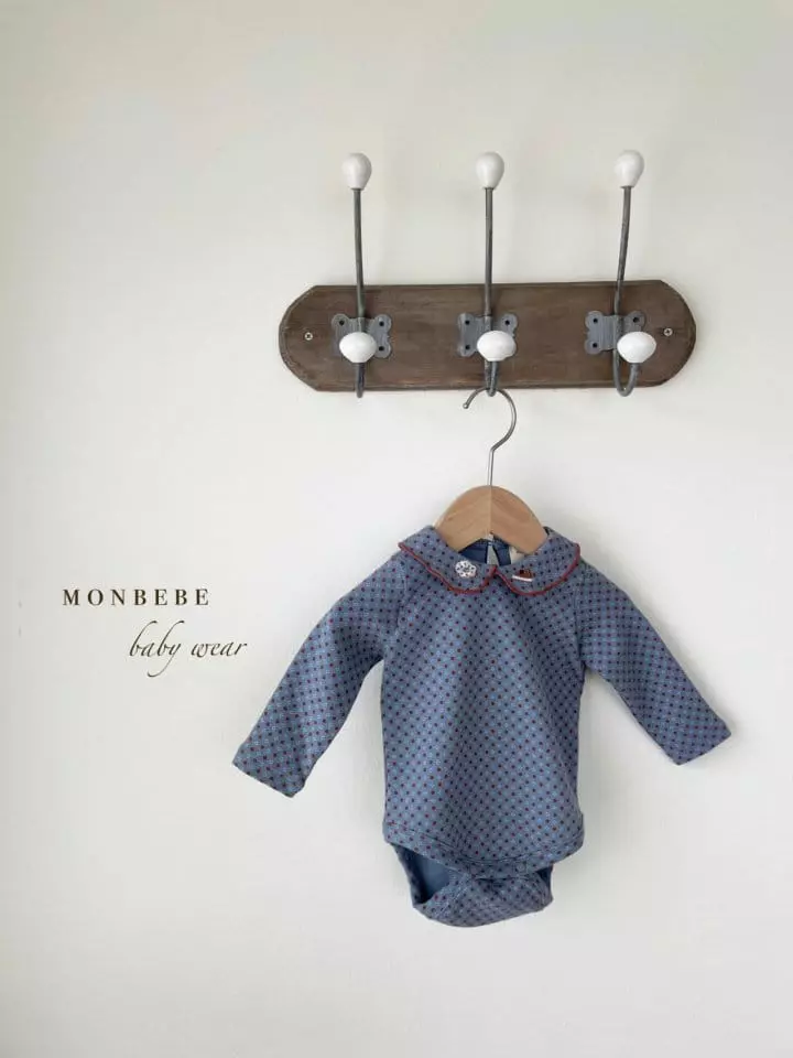 Monbebe - Korean Baby Fashion - #babylifestyle - Embroidery Collar Bodysuit - 4