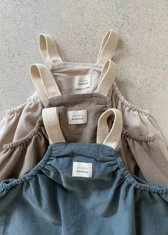 Monbebe - Korean Baby Fashion - #babyoninstagram - Rib Nuts Dungarees - 2