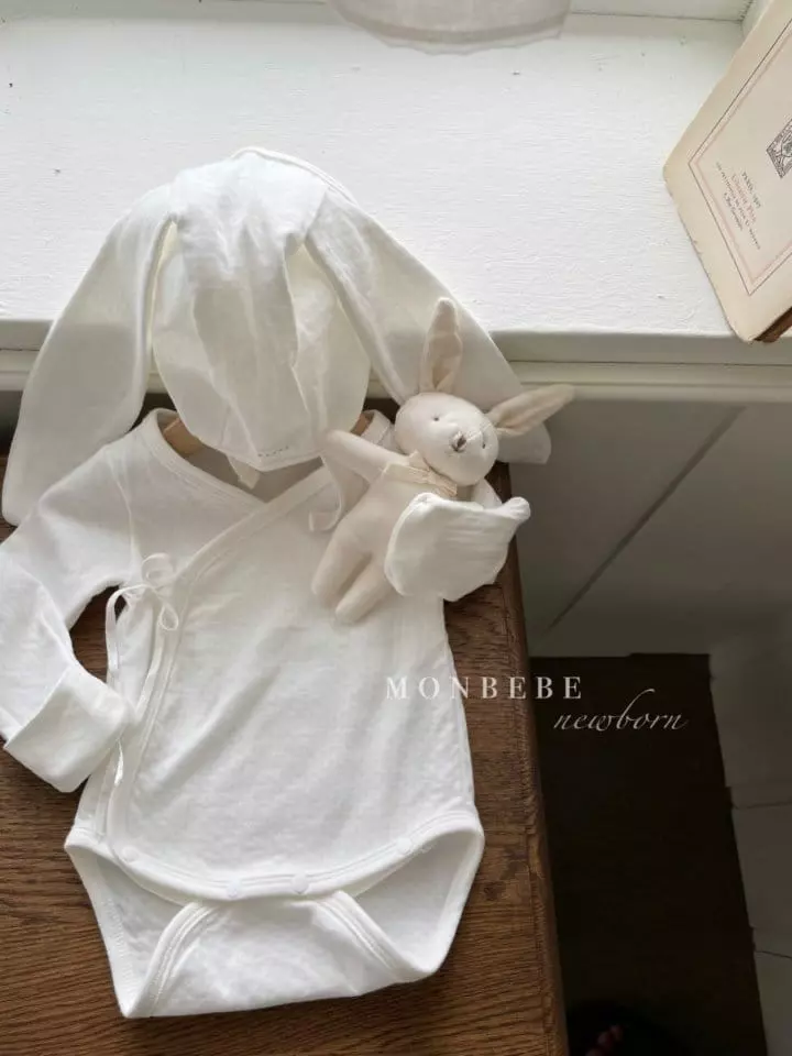 Monbebe - Korean Baby Fashion - #babyoninstagram - Organic Bodysuit with Bonnet - 12