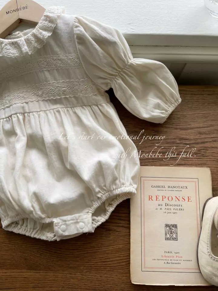 Monbebe - Korean Baby Fashion - #babyoninstagram - Rora Lace Bodysuit - 2