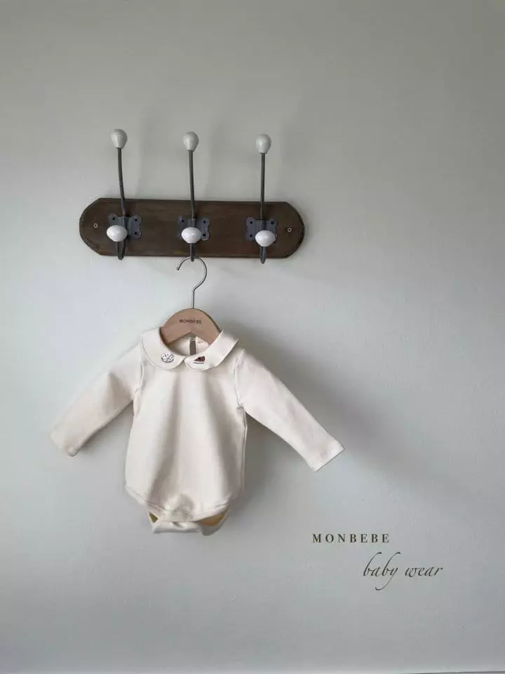 Monbebe - Korean Baby Fashion - #babyootd - Embroidery Collar Bodysuit - 5