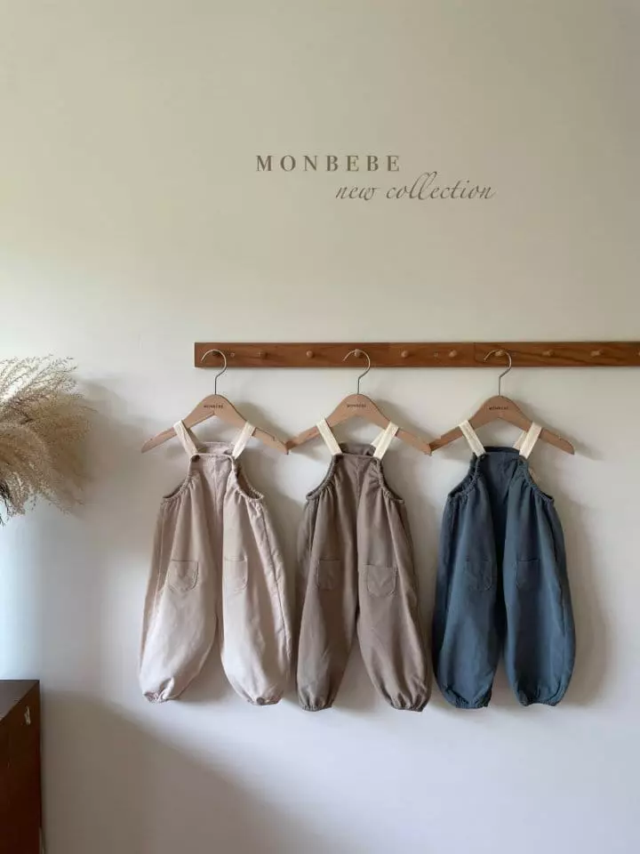 Monbebe - Korean Baby Fashion - #babyootd - Rib Nuts Dungarees - 3