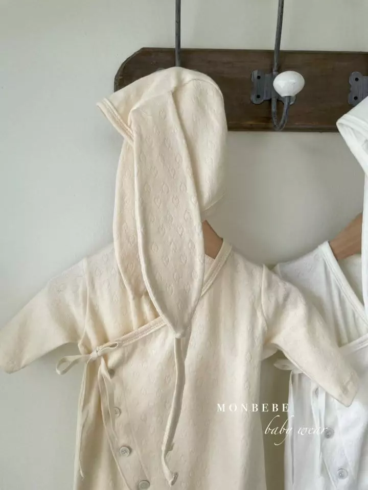 Monbebe - Korean Baby Fashion - #babyootd - Heart Bunny Bodysuit - 6