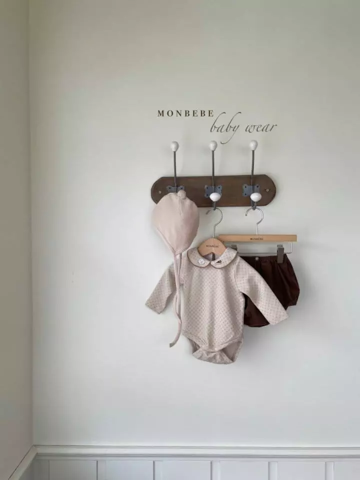 Monbebe - Korean Baby Fashion - #babyoutfit - Embroidery Collar Bodysuit - 6