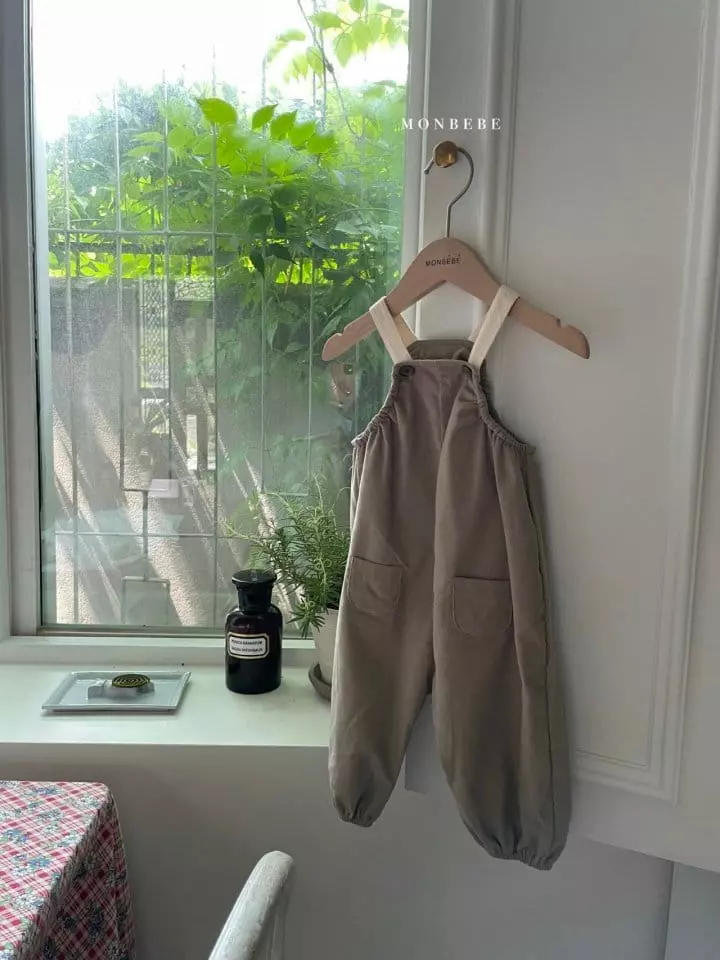 Monbebe - Korean Baby Fashion - #babyootd - Rib Nuts Dungarees - 4