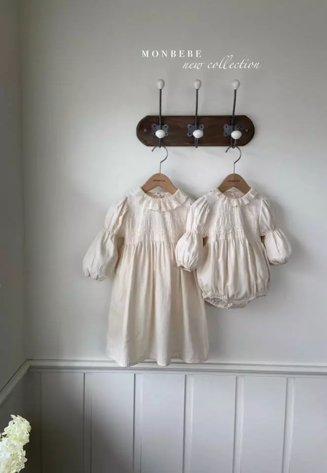 Monbebe - Korean Baby Fashion - #babyootd - Rora Lace Bodysuit - 4