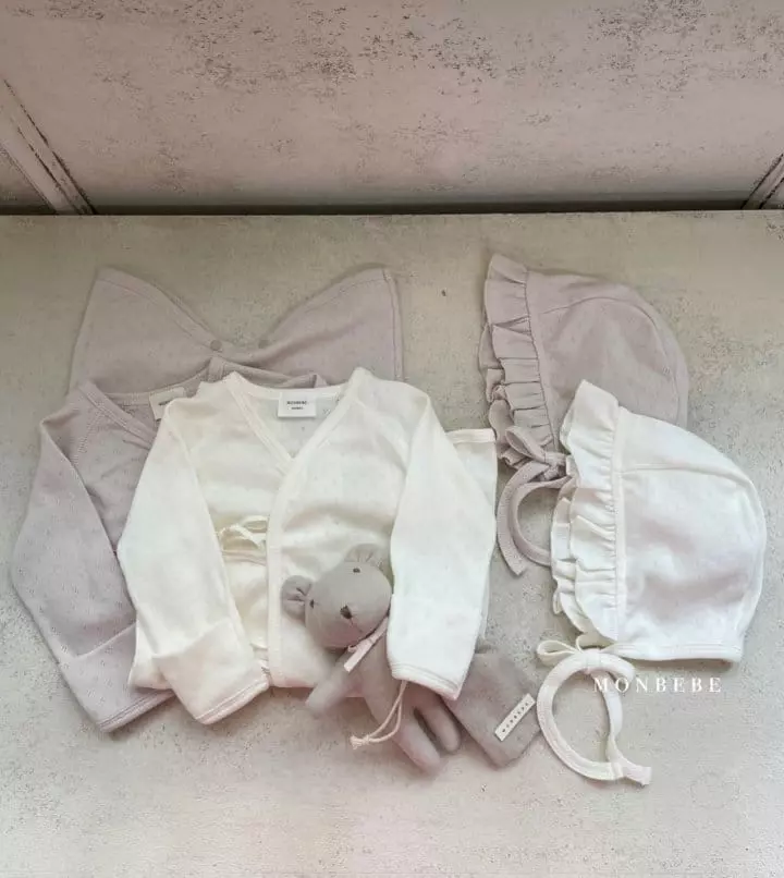 Monbebe - Korean Baby Fashion - #babywear - Eyelet Benet Bodysuit - 3