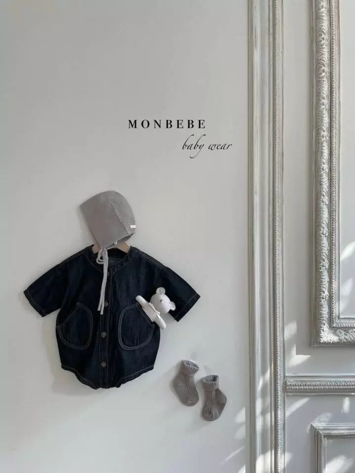 Monbebe - Korean Baby Fashion - #onlinebabyboutique - Denim Jumpsuit - 2