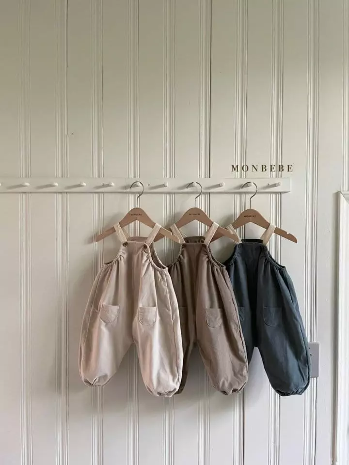 Monbebe - Korean Baby Fashion - #onlinebabyshop - Rib Nuts Dungarees - 8