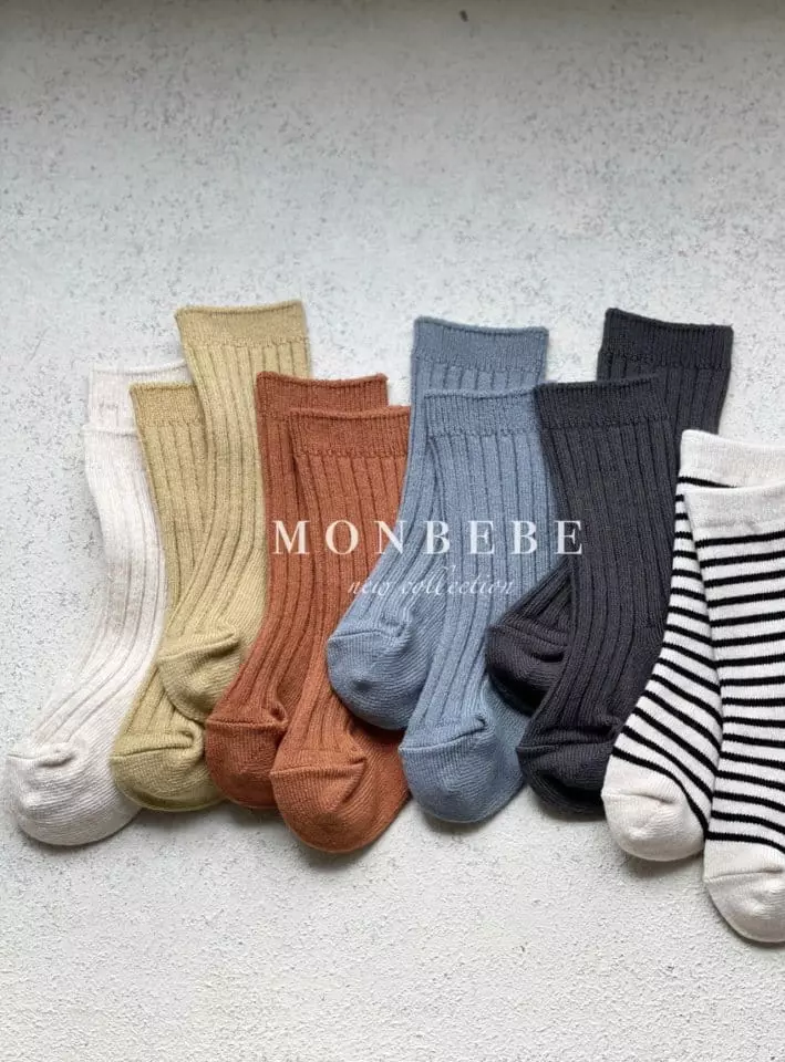 Monbebe - Korean Children Fashion - #Kfashion4kids - Brownie Socks Set - 3