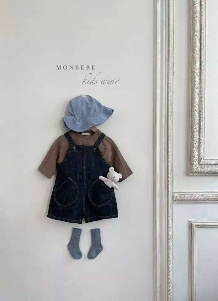 Monbebe - Korean Children Fashion - #discoveringself - Kids Collin Dungarees  - 10