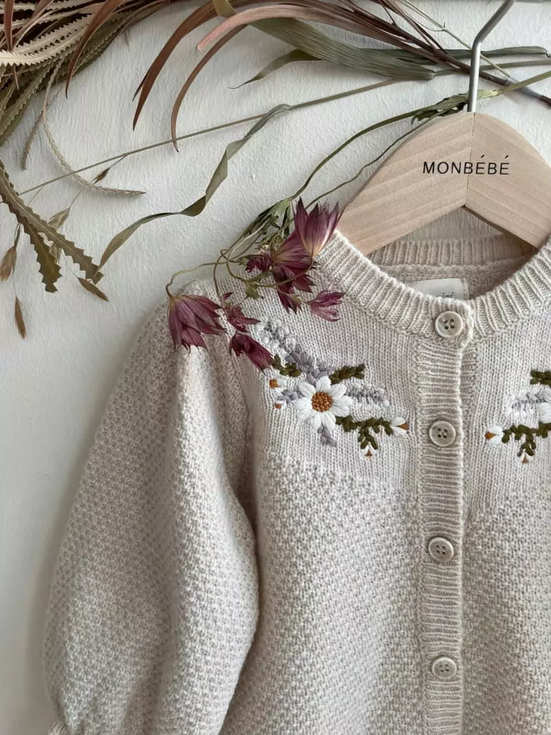 Monbebe - Korean Children Fashion - #designkidswear - Iris Embroidery Cardigan - 4